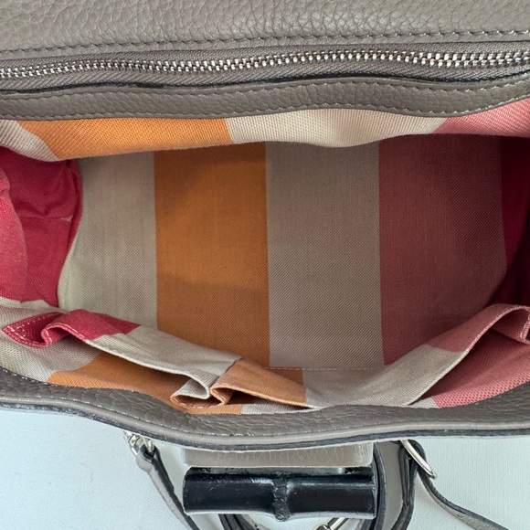 New condition LUXE Bamboo Daily Top Handle Bag with strap in grey - Picture 14 of 16